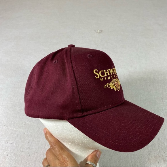 Otto SCHWEIGER Vineyard Cap Maroon Unisex Snap Closure One Size Cap Ball… - Picture 4 of 8